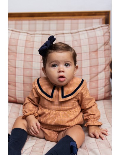 Pelele Vichy Caramelo